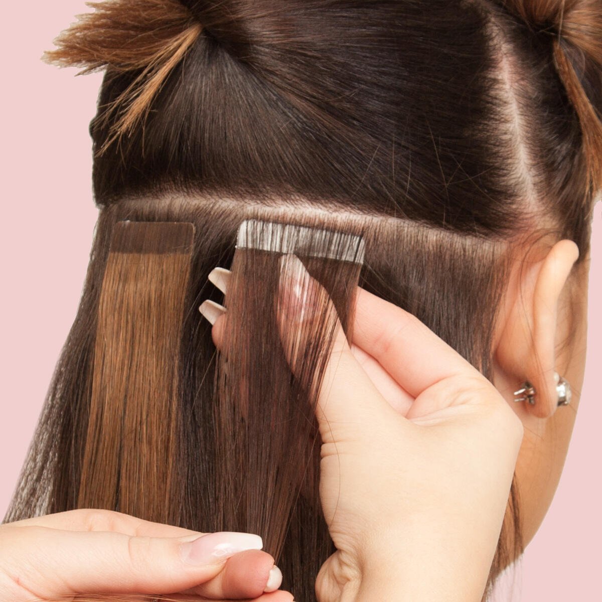 Aplicación de extensiones de cabello